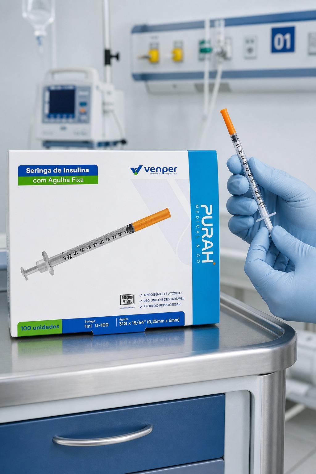 Agulhas distribuídas pela SAFY Medical Supply